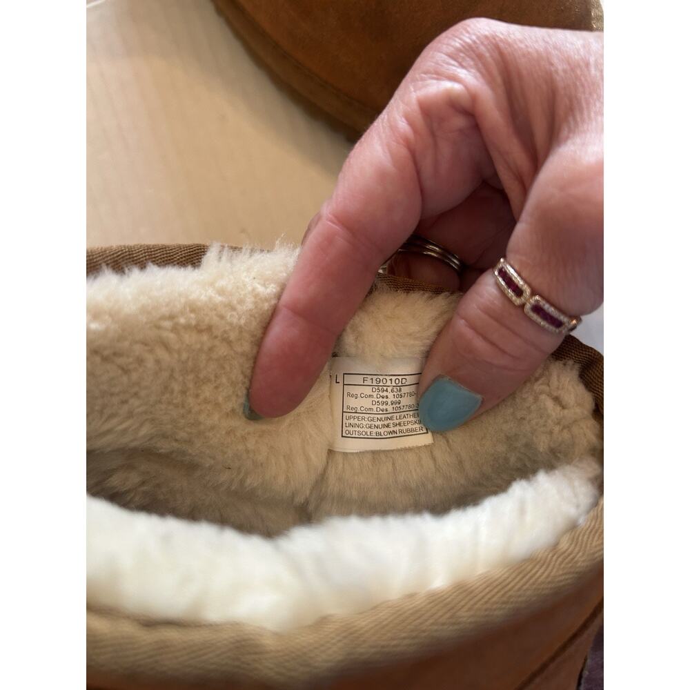 UGG Classic Ultra Mini Shearling Suede Ankle Boots Chestnut Women’s EU 40 Sz 9 - Picture 10 of 12